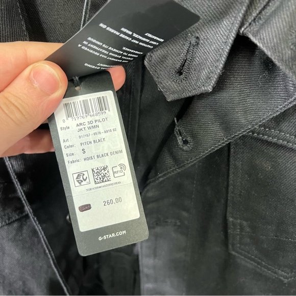 NWT GStar Raw women’s 3D Arc Denim Pilot Jacket - Size S - Picture 9 of 14